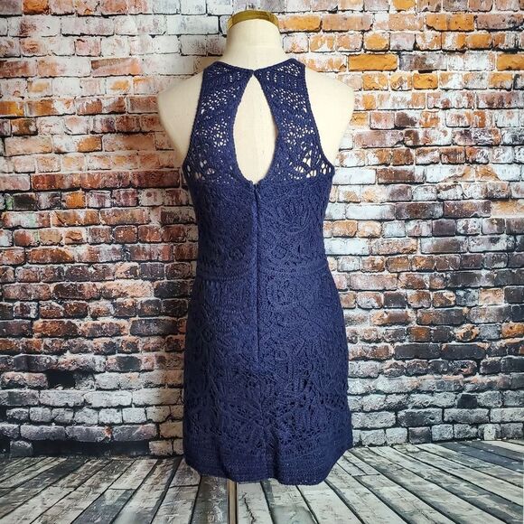 Vera Bradley High Neck Crochet Overlay Dress - Picture 4 of 7